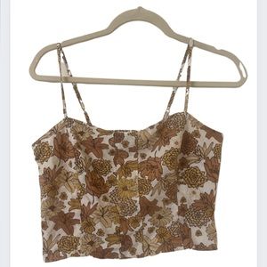 Summer Linen 70s inspired Crop Top